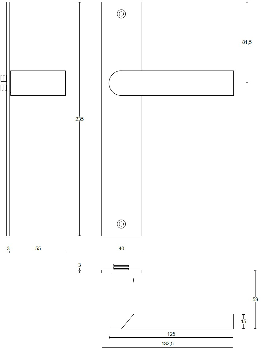 Formani Стальная ручка на черной матовой ПВХ пластине Arc sun-id-1461355 - Вид №2