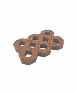 Тротуарные плиты "ГАЗОННАЯ РЕШЕТКА" - Б.1.ГР.8 (Гранит) Оранжевый