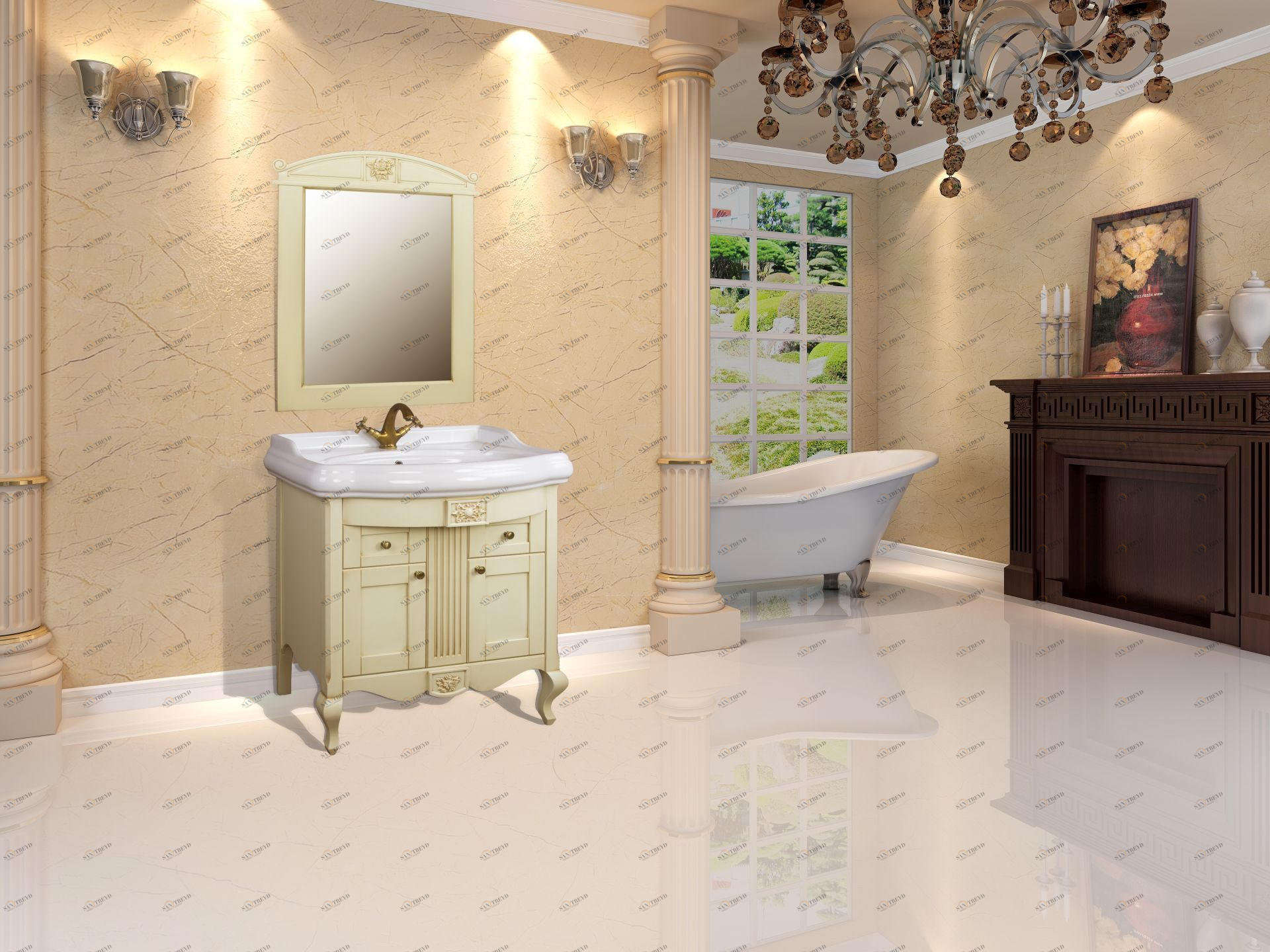 Тумба AFRODITA 80 Ивори Tessoro TS681CCK