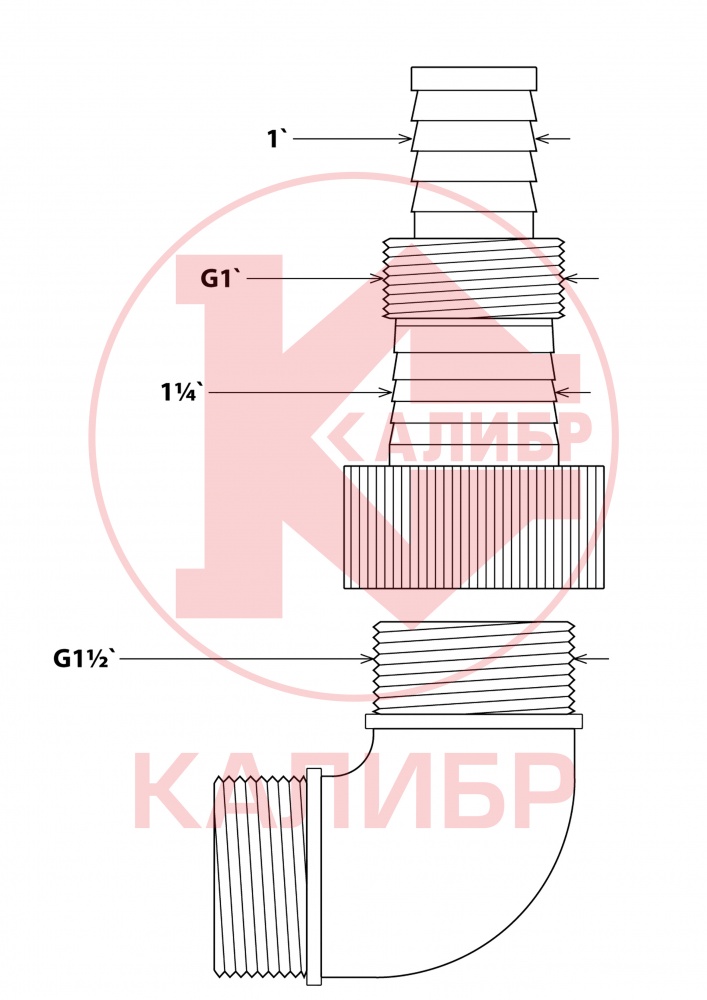 45330 Калибр Насос погружной центробежный  НПЦ-400/35П  - Вид №3
