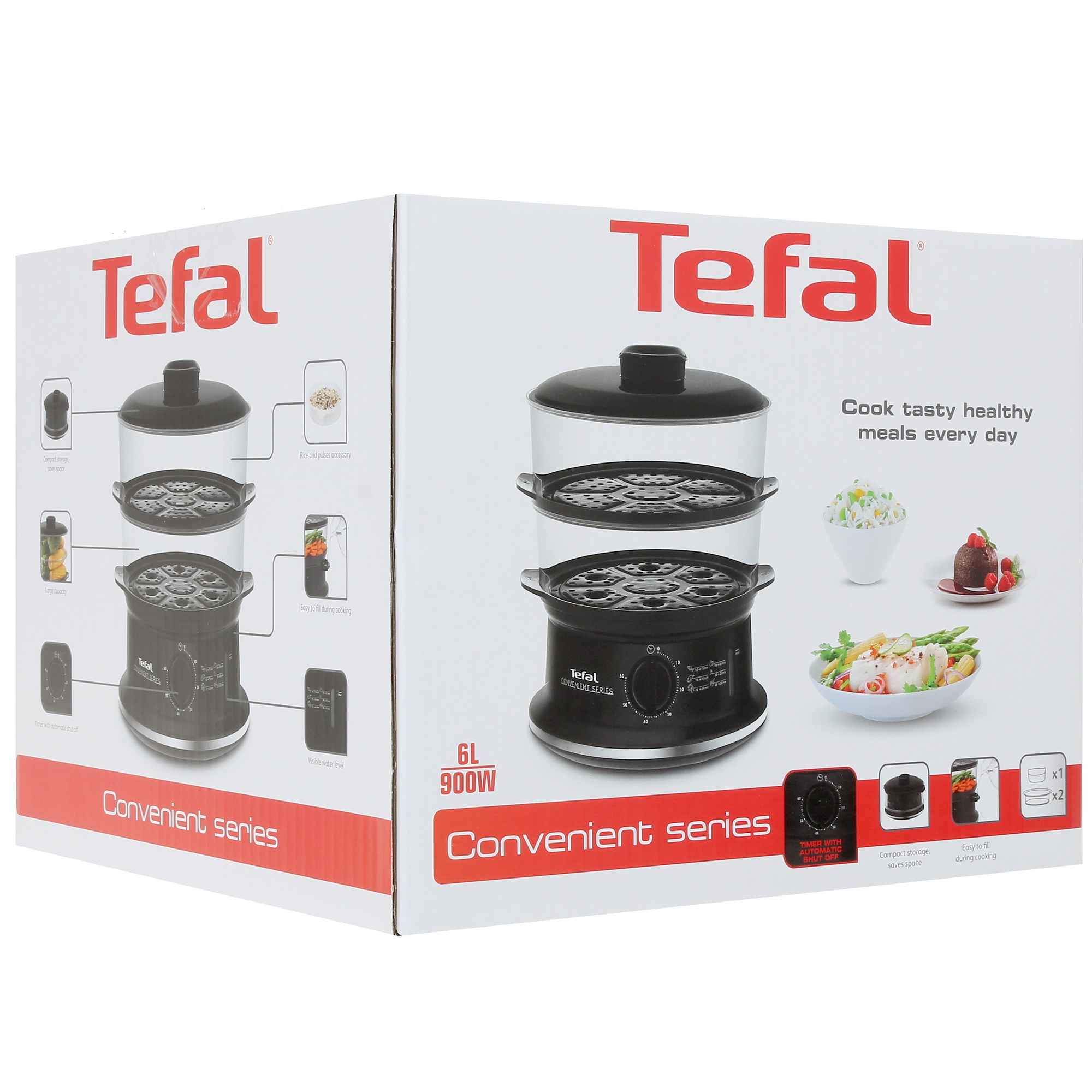 1377520 Пароварка Tefal CONVENIENT SERIES VC140131 черный STDN-0019669 - Вид №7