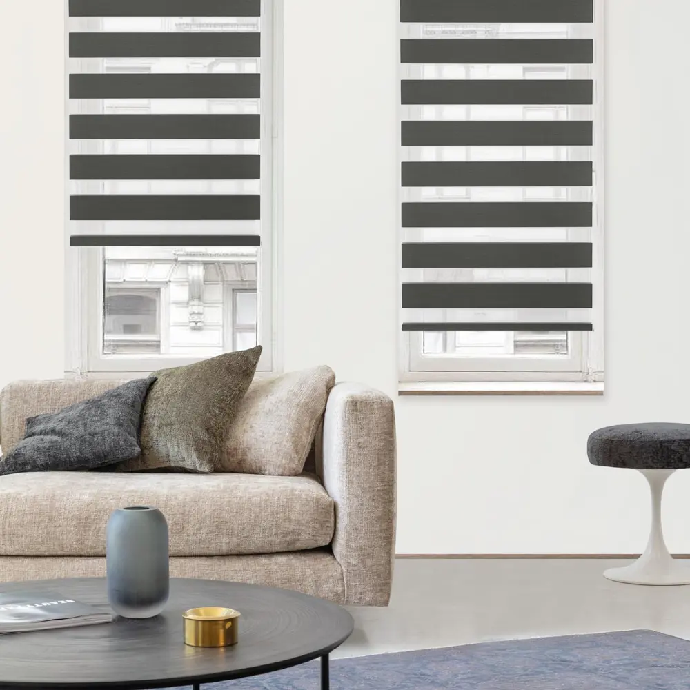 Штора рулонная день-ночь Silver 40x160 см графит MIAMOZA Д/Н SILVER STLM-2097759 - Вид №2