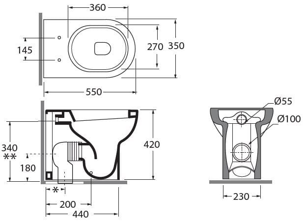 Керамический туалет Azzurra Ceramica облако ARCH-00135604 - Вид №16