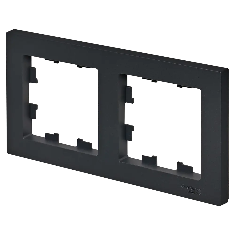 Рамка Systeme Electric AtlasDesign 2 поста цвет базальт STLM-2020211 - Вид №1