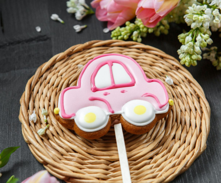 9653 Пряник Машинка розовая Вкусляндия  - Вид №1