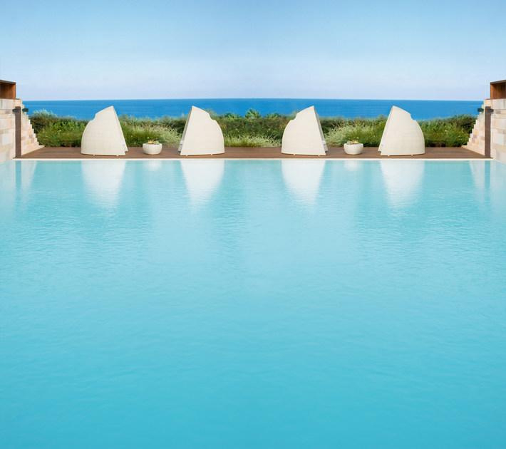 Roberti Низкий овальный садовый стол из алюминия и стекла Igloo sun-id-1485538 - Вид №2