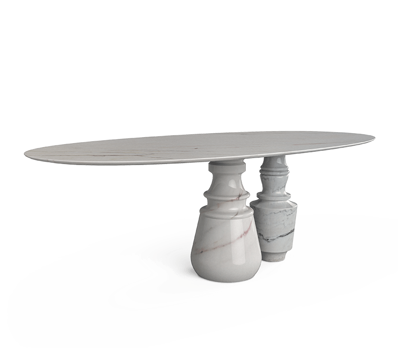 0-113 Овальный обеденный стол Pietra estremoz Boca Do Lobo  - Вид №5