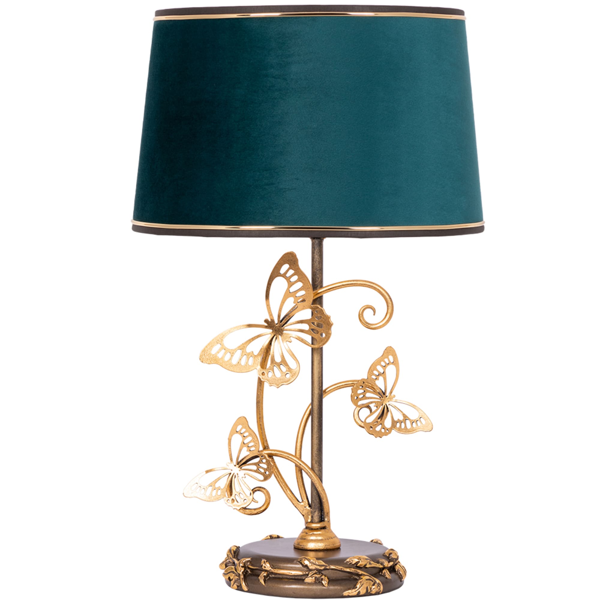 Настольная лампа СБ-192/бронза/Тюссо/мурена Бабочка цвет синий BOGACHO 90510147