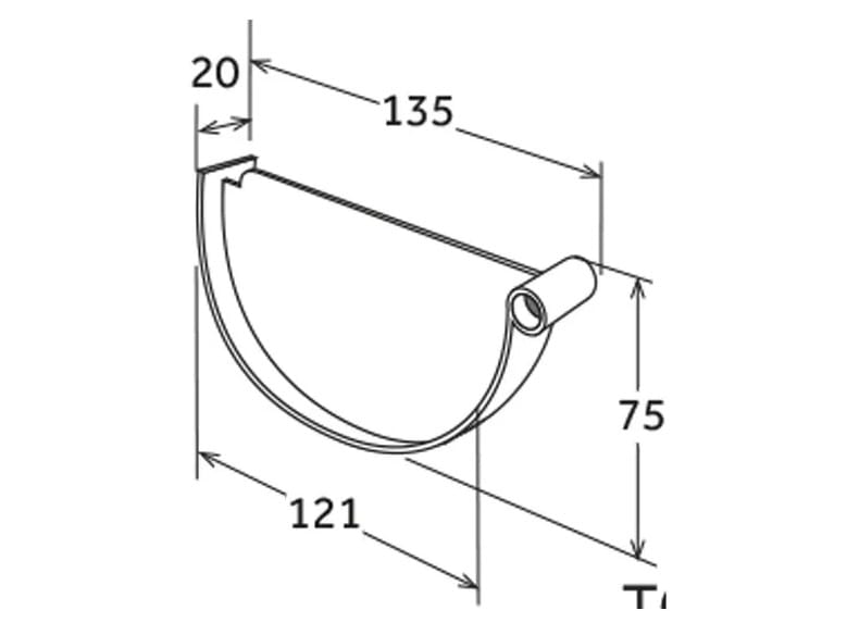 Соединительная головка с водосточным желобом 125 First Corporation First Plast ARCH-00069221 - Вид №2