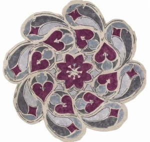 Italy Dream Design Круглый шелковый ковер с узором