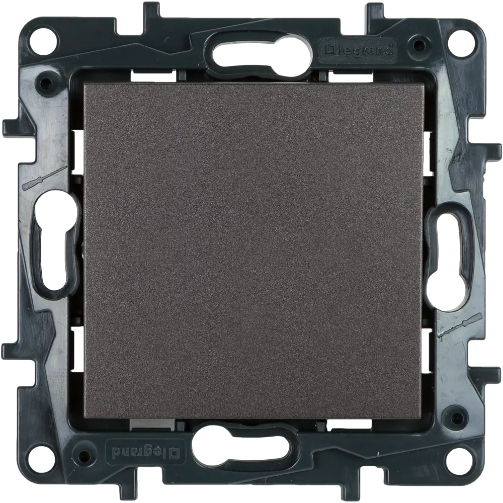 Выключатель одноклавишный - Legrand Structura - 10А 250В безвинтовые зажимы - магнезиум STLM-2120335