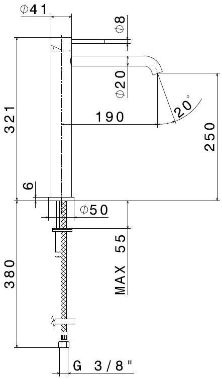 newform Смеситель для раковины на столешнице из нержавеющей стали X-steel 316 sun-id-1510758 - Вид №2