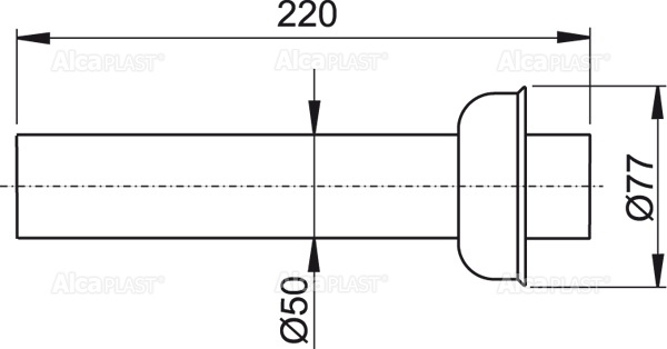 Tруба с обрамлением DN50 ALCAPLAST P047 - Вид №1