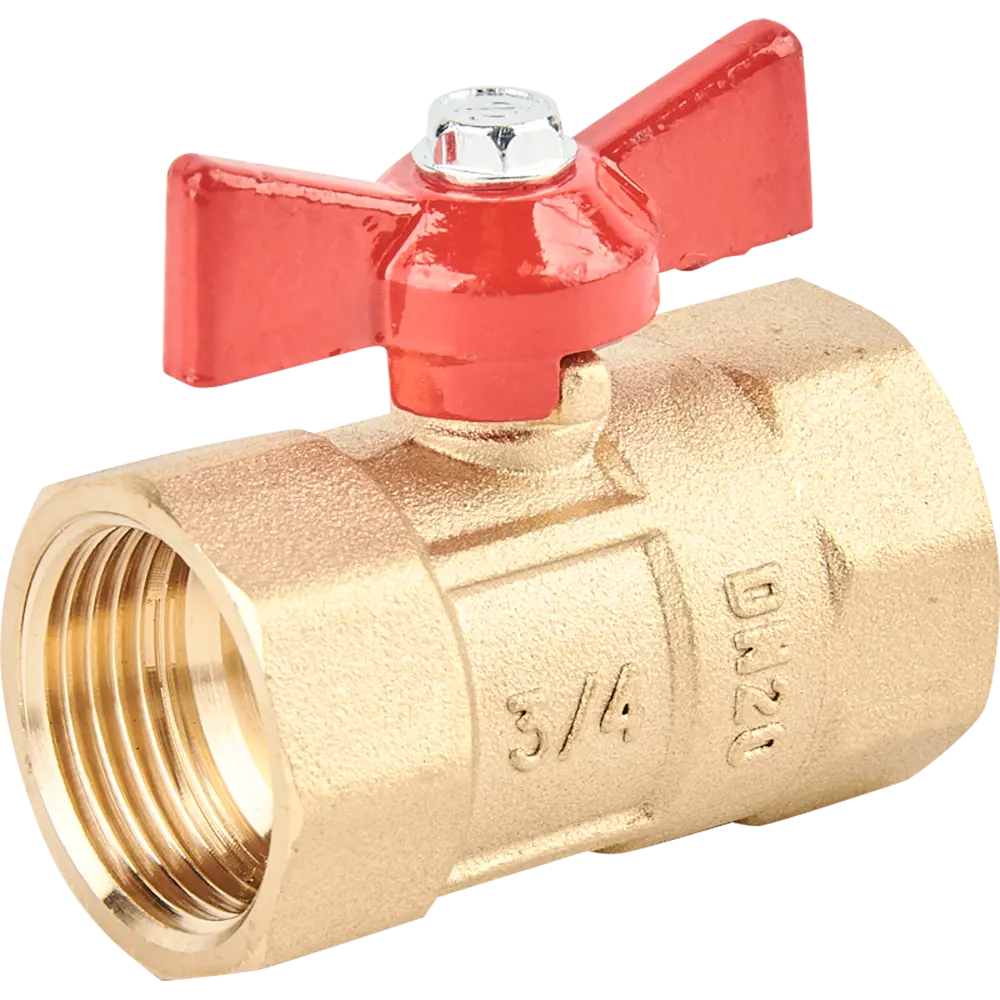 Шаровой кран ГАЛЛОП 3/4" с хромированным покрытием для водопровода 89795278 STLM-0079981