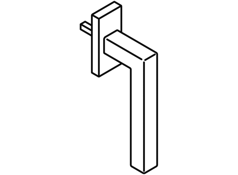 100XAFG.1B оконная ручка HEWI System 100 | Edelstahl  - Вид №5