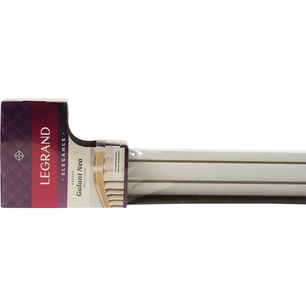 Карниз шинный двухрядный Domlegrand Грация 300 см пластик цвет корень ореха 13866276 STLM-2145831  - Вид №4