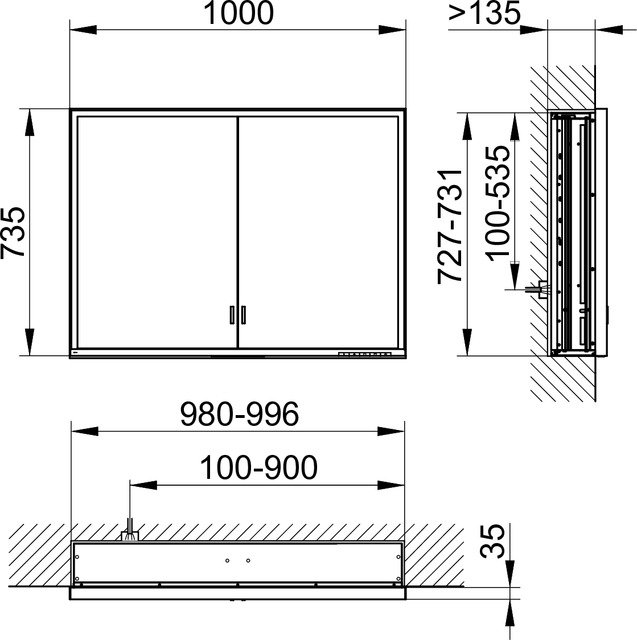 14314172303 Зеркальный шкаф KEUCO Royal Lumos - Вид №2