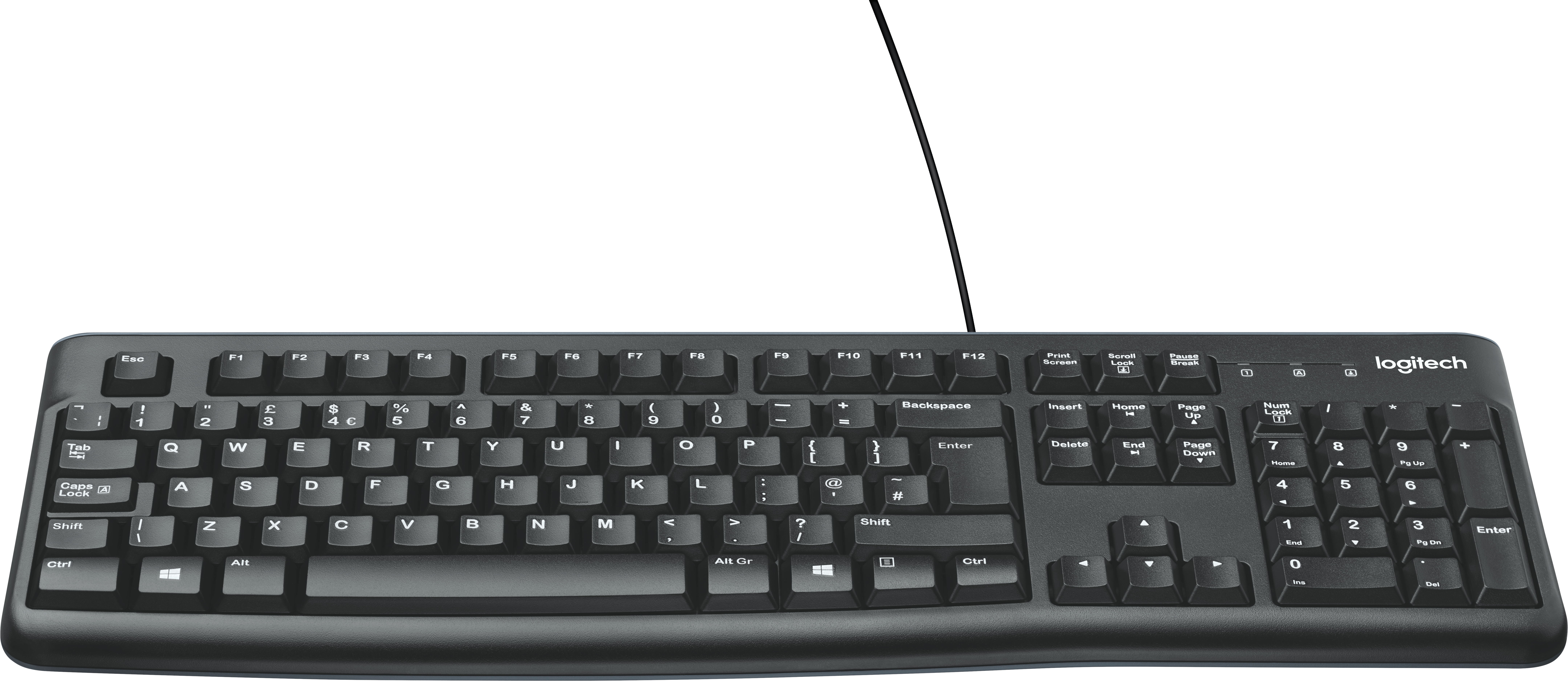 920-002506 Keyboard k120 (usb, waterproof, low profile) Logitech Santreyd  - Вид №2