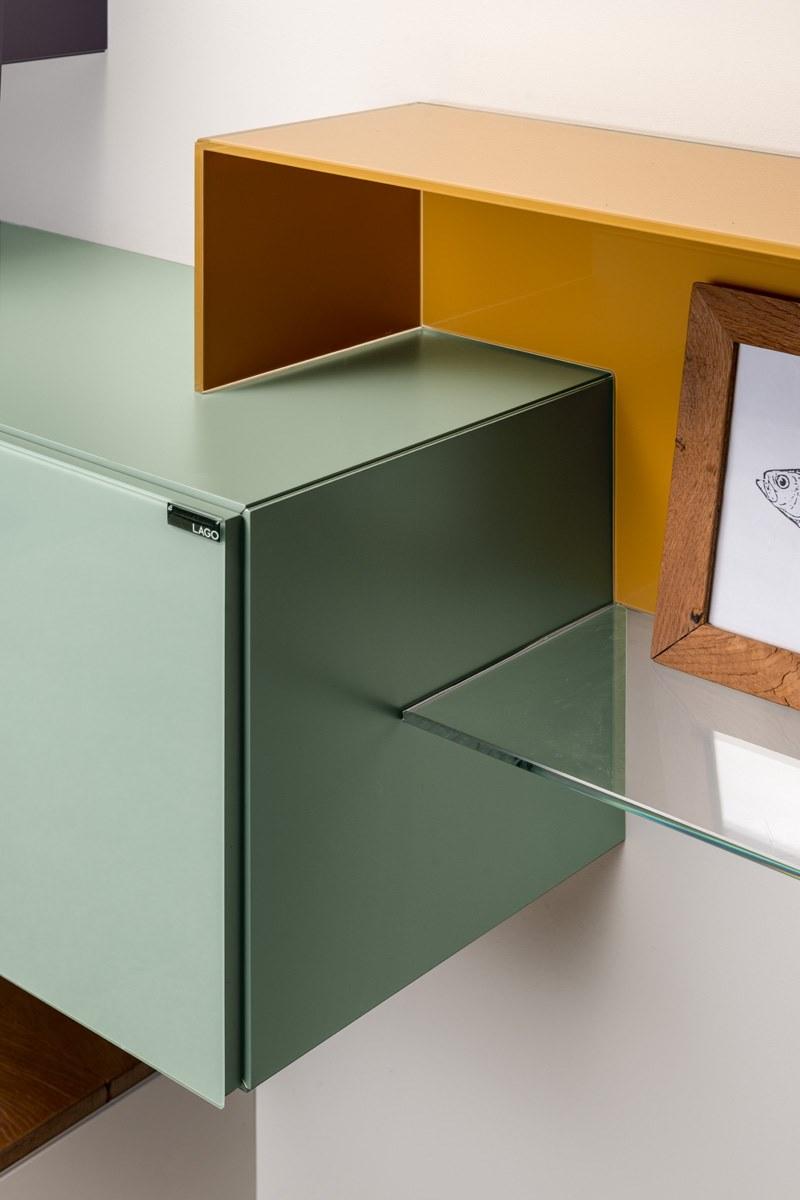 Lago Модульная стенка для хранения из дерева и стекла 36e8 sun-id-1375787 - Вид №7