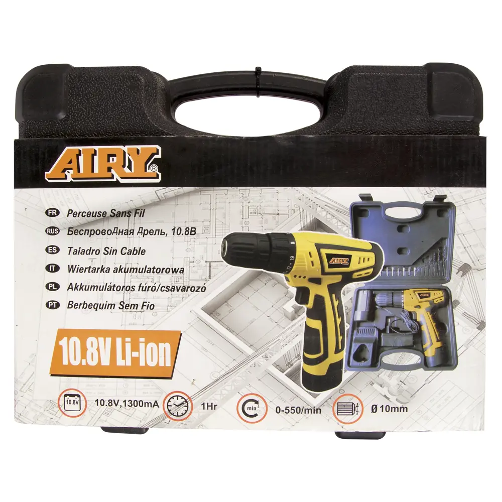 Шуруповерт AIRY, Li-ion 10,8 В, 1,3 Ач Santreyd STLM-2152883 - Вид №3