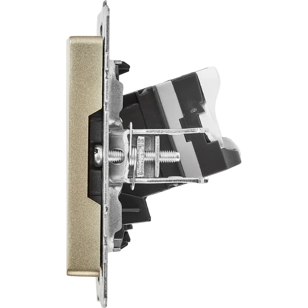 Розетка компьютерная IEK Brite встраиваемая RJ45 шампань 87761635 STLM-1109897 - Вид №2