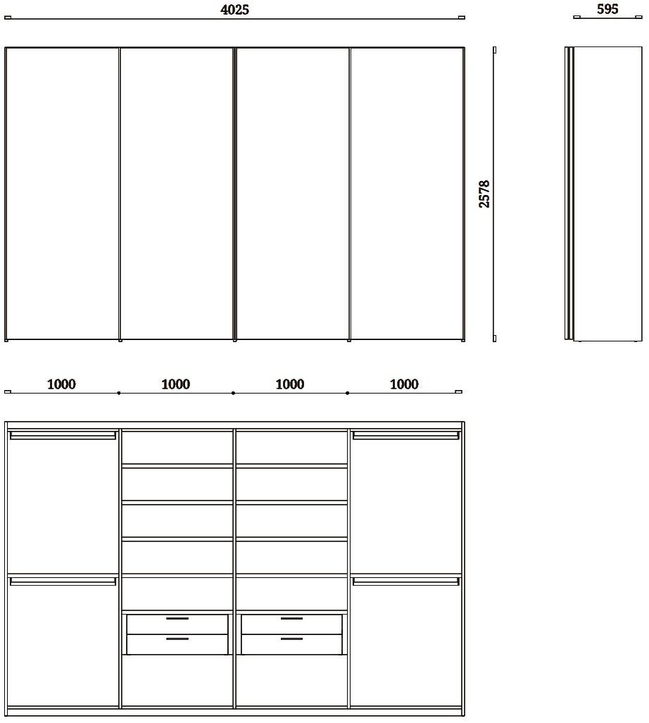 Febal Casa Шкаф-купе из меламина с раздвижными дверцами с зеркалом sun-id-1365198 - Вид №3