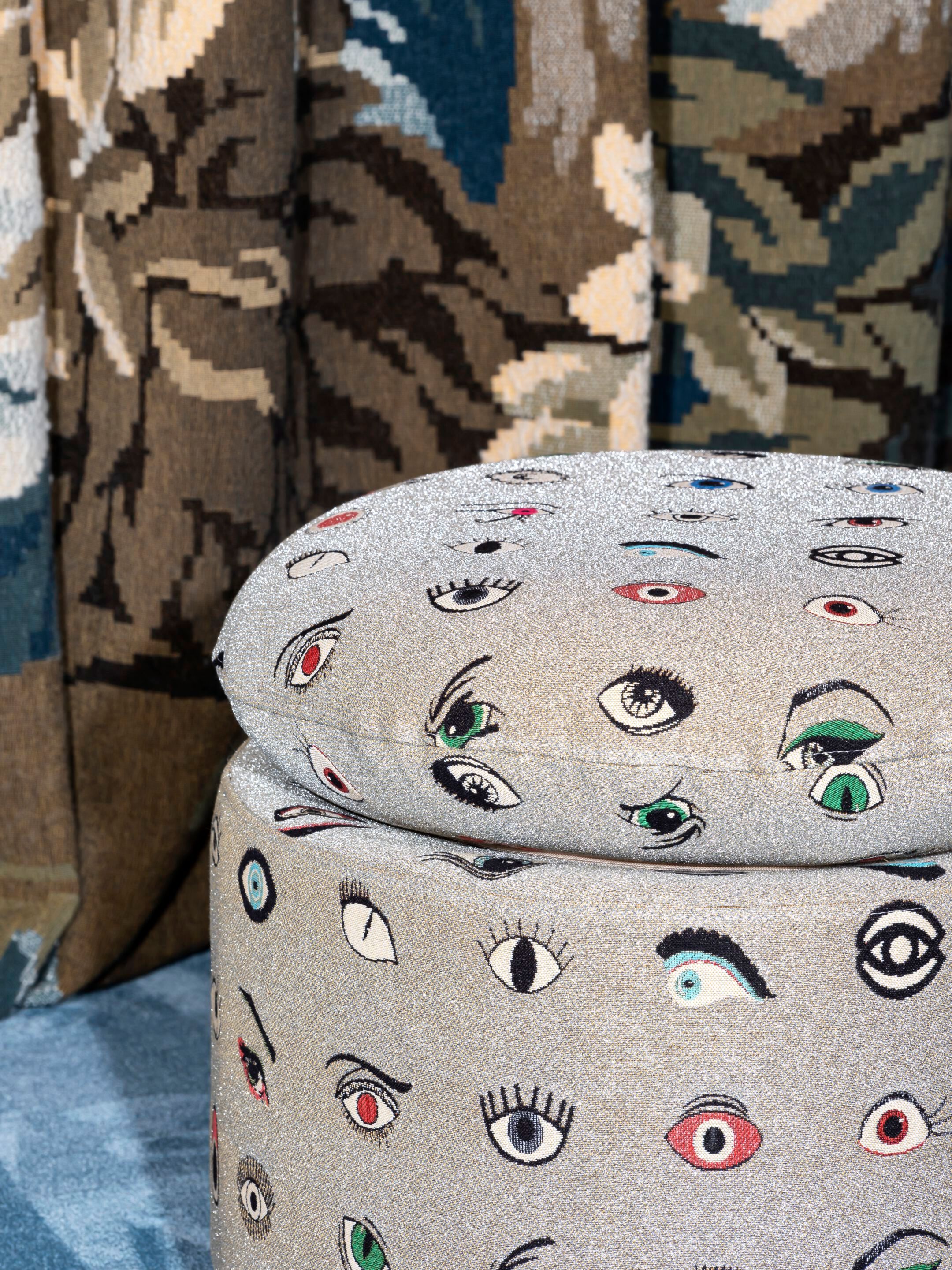 Круглый пуф из ткани Collett & Victor OLYMPIA ARCH-00017923 - Вид №2