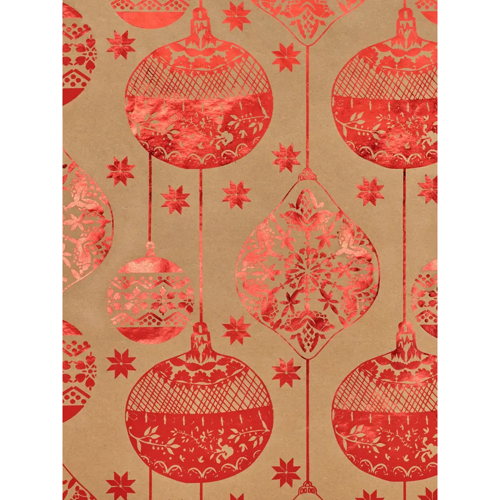 Бумага упаковочная крафт «Красные шары» 70х100 см 82801976 STLM-2155871 Santreyd 