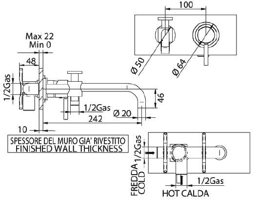 9443200000SF Смеситель Bandini Stel Santreyd  - Вид №1
