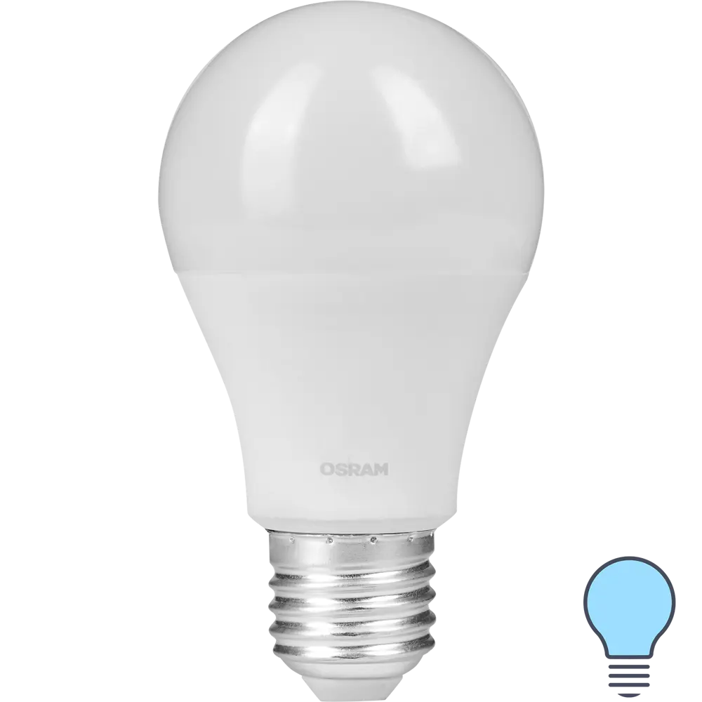 Лампа светодиодная Osram E27 7 Вт груша матовая 600 лм, холодный белый свет 82550683 STLM-2095623 