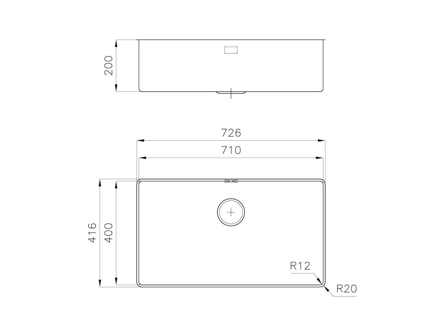 Раковина из нержавеющей стали Foster Phantom ARCH-00001676