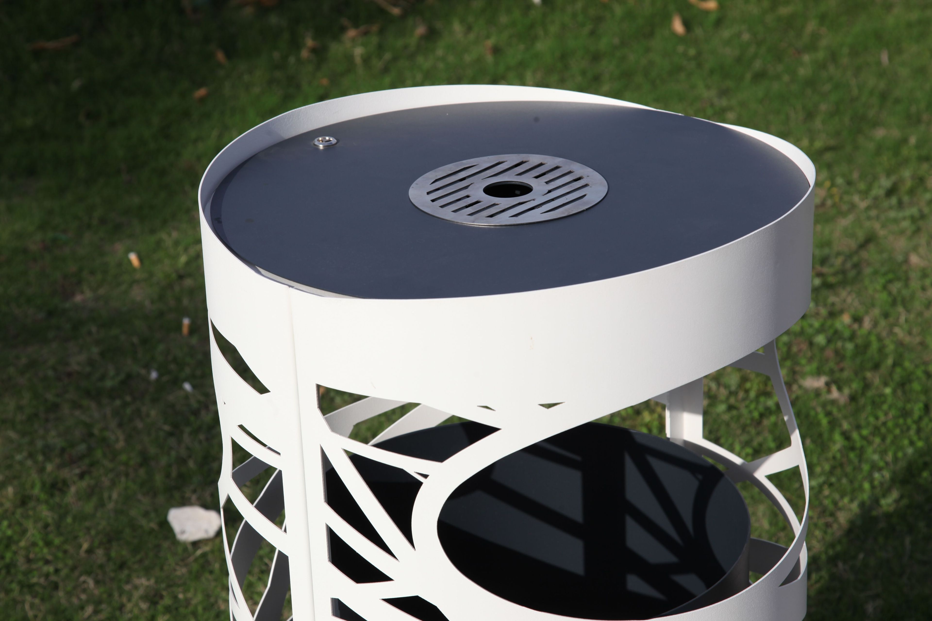 Наружная крышка стальная корзина для мусора с пепельницей CITYSì Bobby ARCH-00133769 - Вид №2