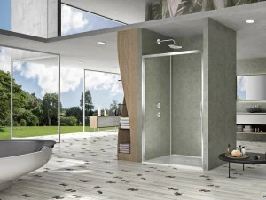 Duka Душевая ниша с раздвижной дверцей Quadra – con profili verticali e orizzontali