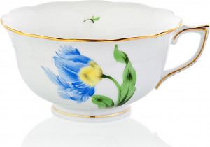 69020 Herend Чашка чайная 310мл "Китти" (синяя) Фарфор, Керамика
