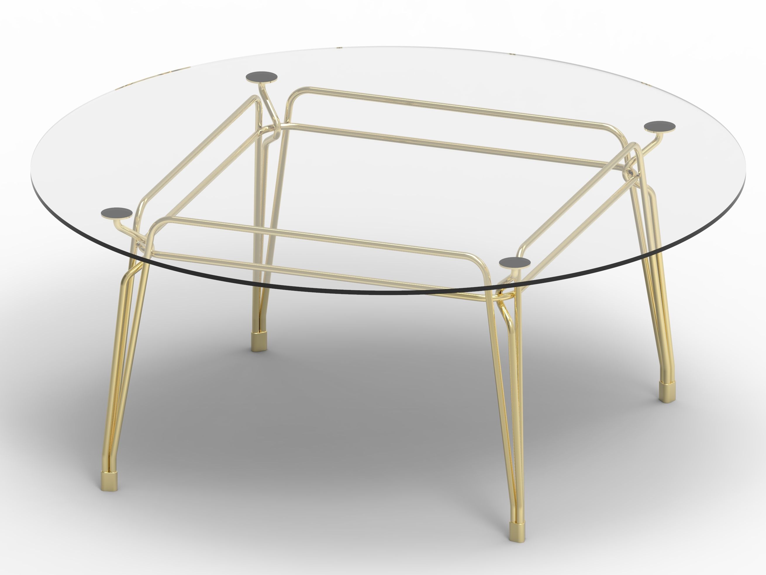 Круглый стеклянный обеденный стол GHIDINI1961 Ботани ARCH-00068237 - Вид №1