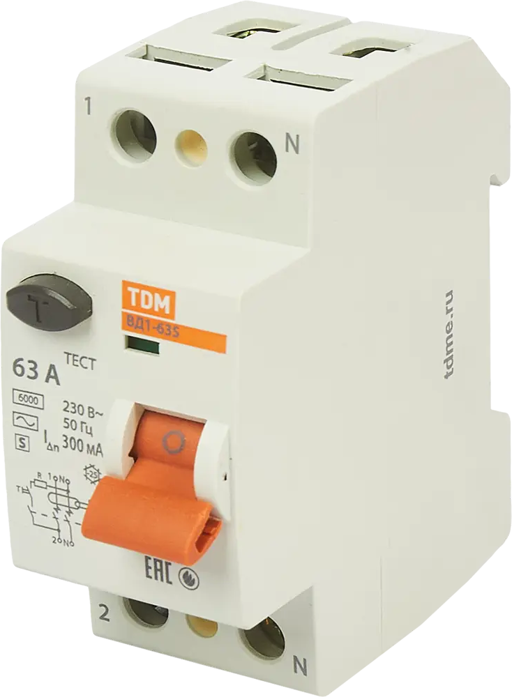 УЗО TDM Electric ВД1-63S - защита от перепадов напряжения для электрощитов 84399437