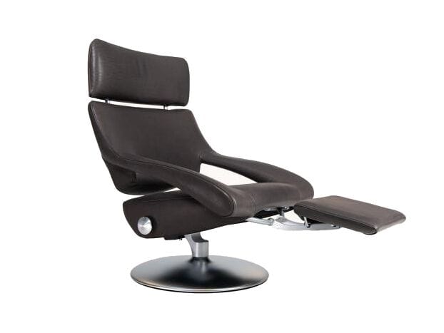 Кожаное кресло с подставкой для ног и подголовником de Sede DS-255 ARCH-00035527