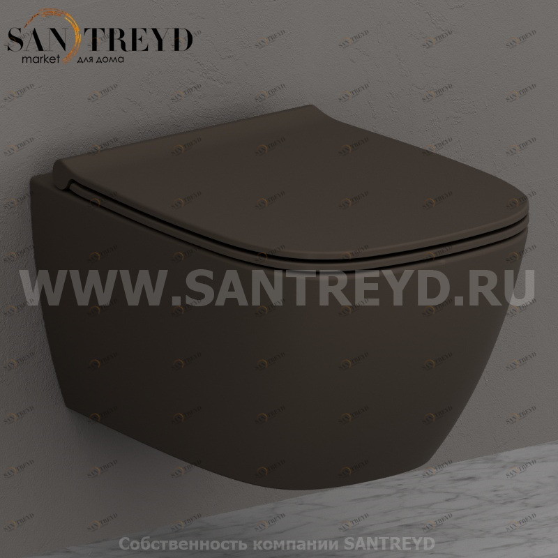 GNS03CS Подвесной унитаз настенный Коричневый Ceramica Globo GENESIS Италия