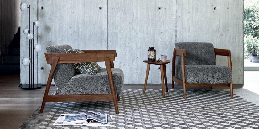 Gervasoni Кресло с обивкой из ткани с подлокотниками Brick sun-id-1449368 - Вид №2