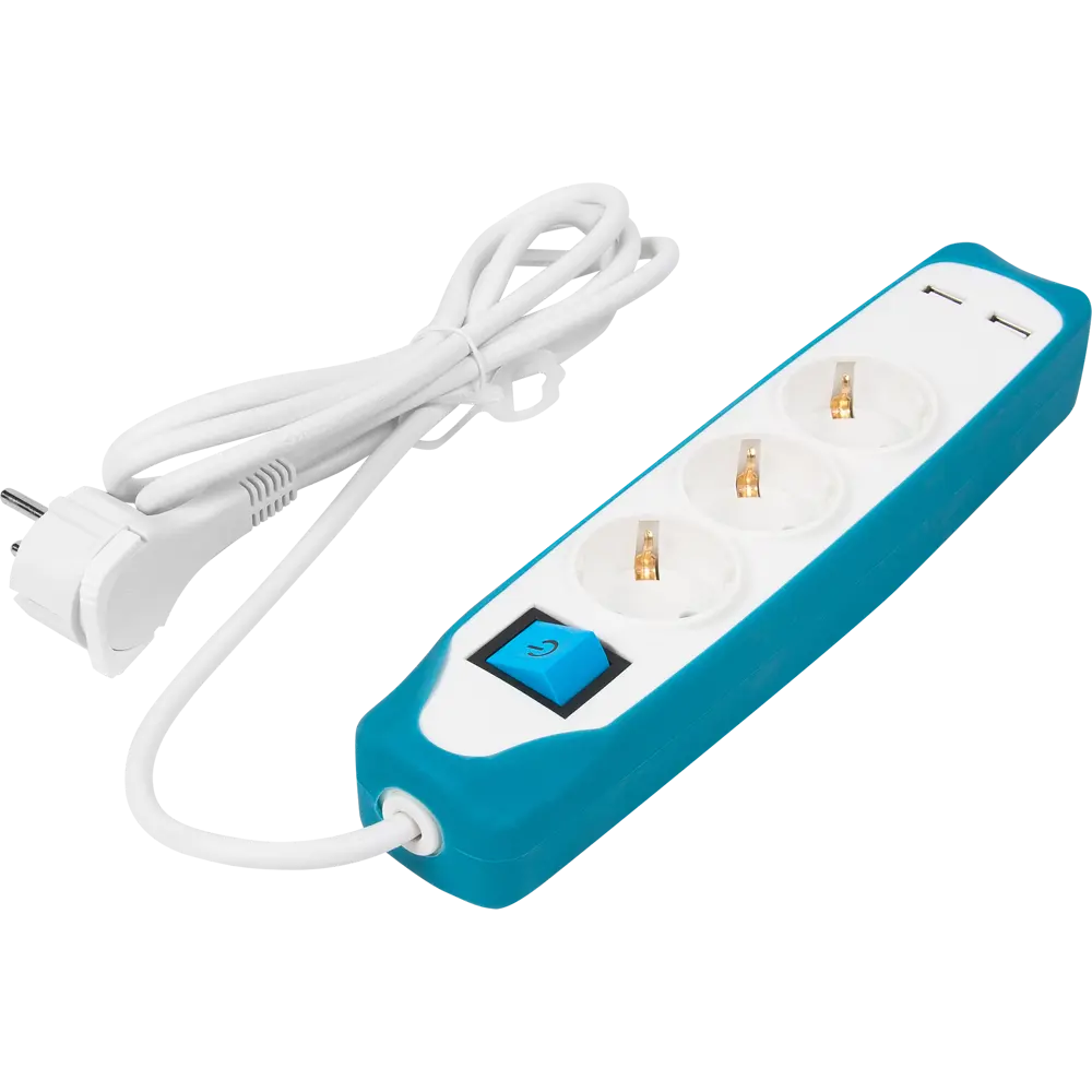 Удлинитель Electraline с тремя розетками и заземлением 82999490 STLM-0038658 - Вид №1