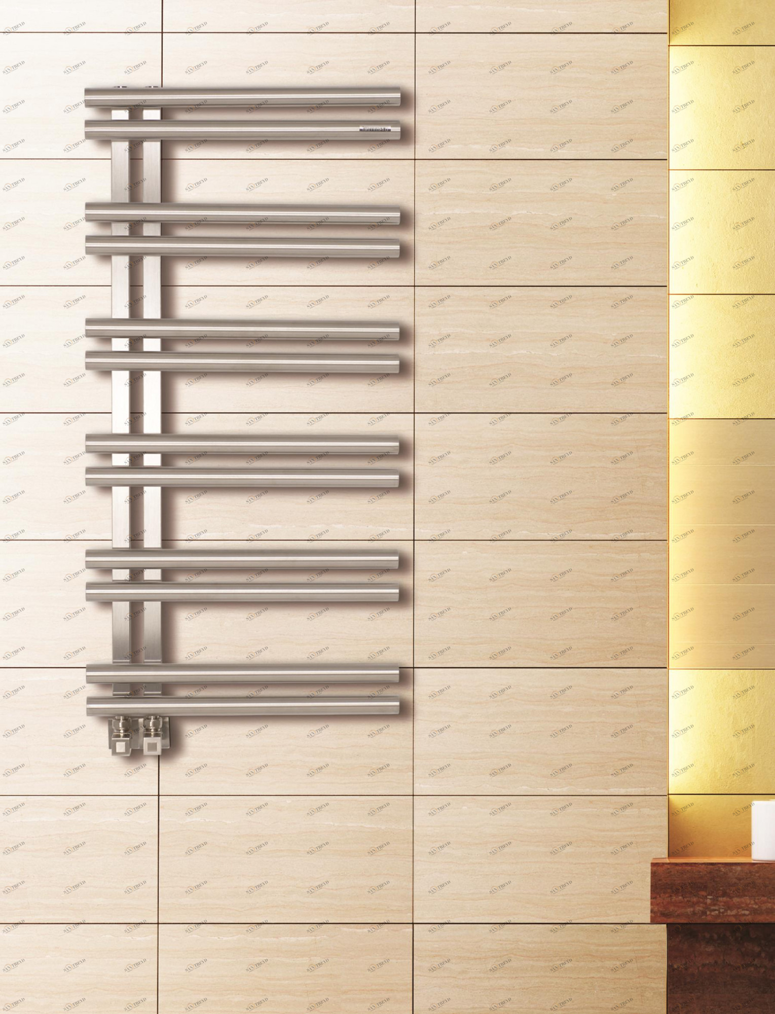 Полотенцесушитель Hammam STORM Stainless steel  комбинированный; электрический или водяной Сталь 