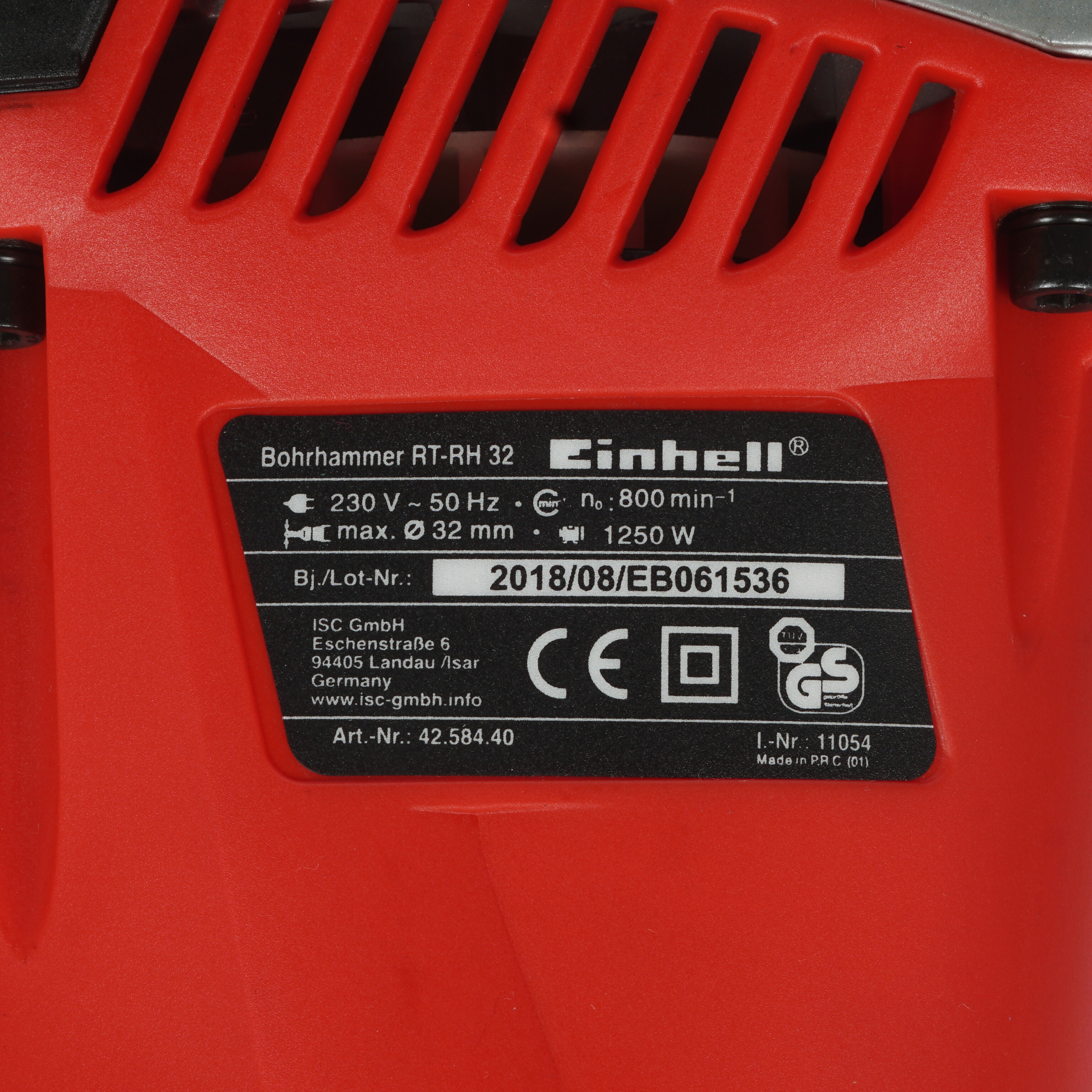 Перфоратор Einhell RT-RH 32 7999278 STDN-0130999 - Вид №2