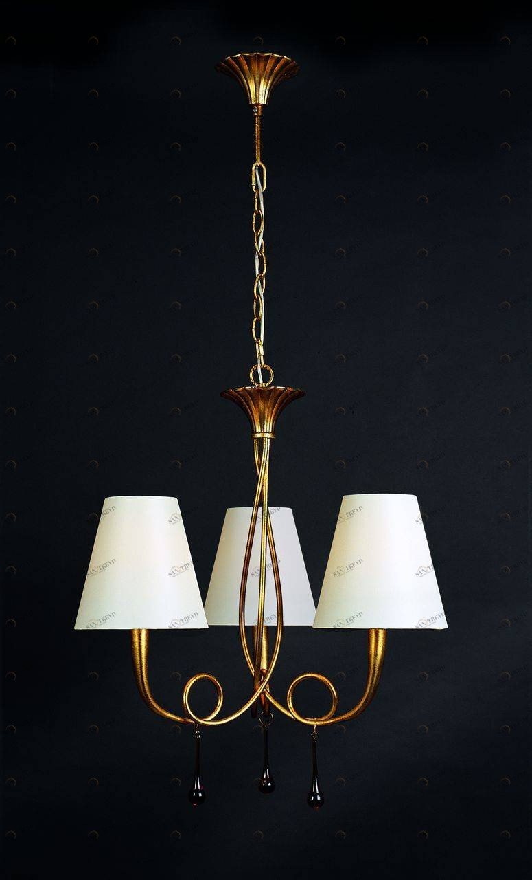 Подвесная люстра Mantra Paola Painted Gold 3542 MANTRA ДИЗАЙНЕРСКИЕ, PAOLA PAINTED GOLD 055993 Белый 