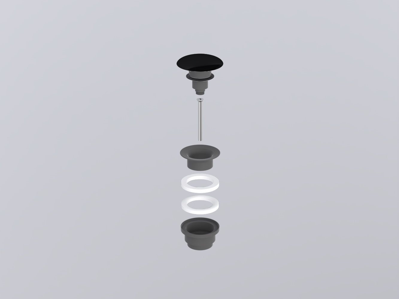 PIL01CM-N Универсальный донный Cemento click/clack с керамической крышкой cielo Запасные части и аксессуары Ceramica Cielo