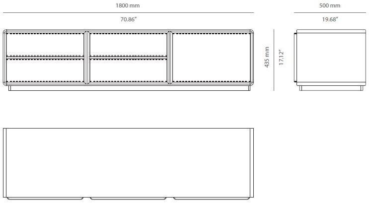 PRADDY Лаковая тумба под ТВ с ящиками Branden Tr058 - Вид №5
