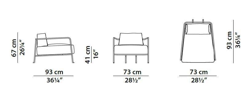 Кожаное кресло с подлокотниками Baxter Брюссель ARCH-00135046 - Вид №6