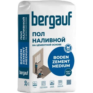 Наливной пол Bergauf Boden Zement Medium 20 кг