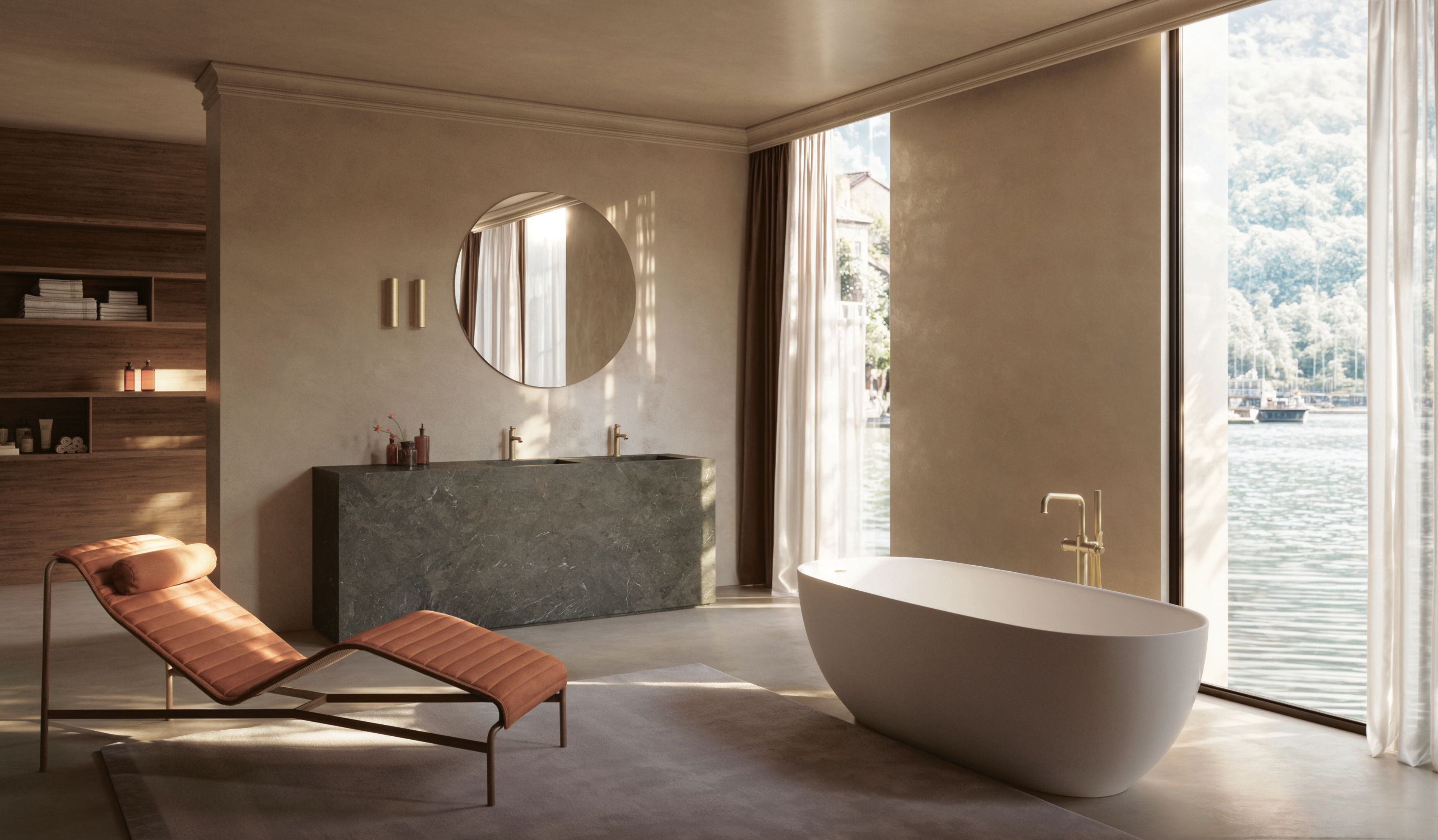 Напольная ванна с одной ручкой и ручным душем CRISTINA Rubinetterie Маяк ARCH-00026295 - Вид №1