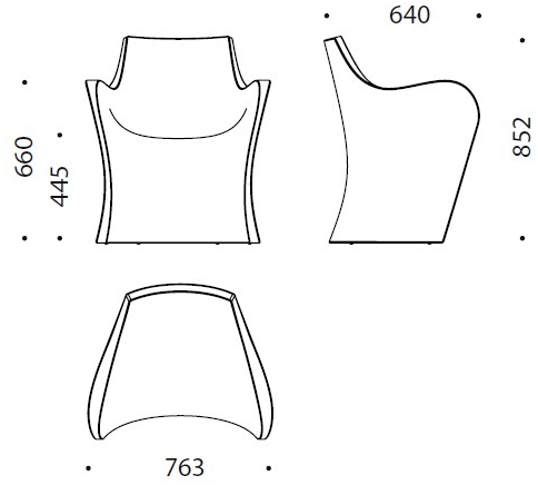 B-LINE Садовое кресло из полиэтилена с подлокотниками Woopy sun-id-1450131 - Вид №2