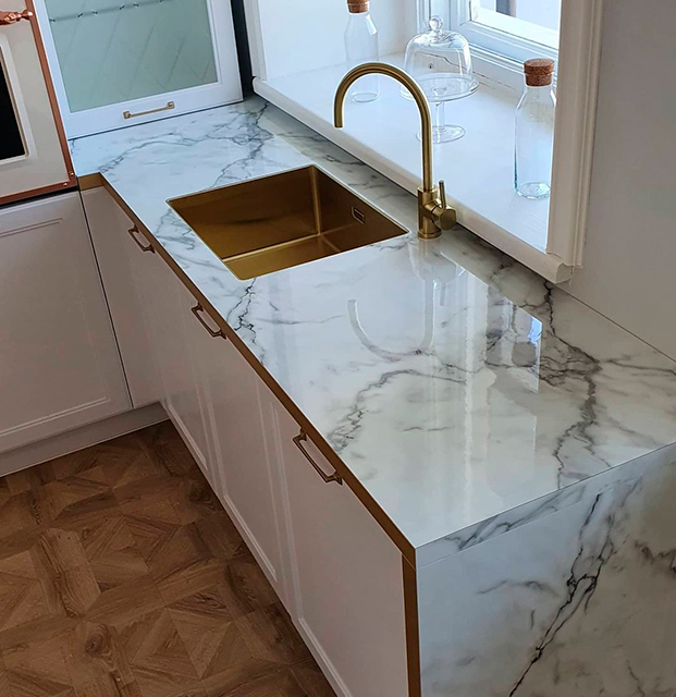 Столешницы для кухни - Мрамор бианко LIGRON LIST403 318 - Вид №36